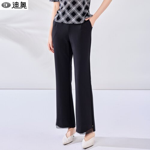 迪奥高腰显瘦微喇裤显腿长休闲裤