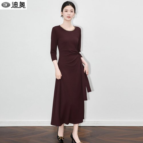 迪奥25早秋新款高级轻奢连衣裙女