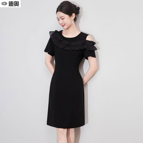 迪奥时尚优雅小众名媛风连衣裙夏