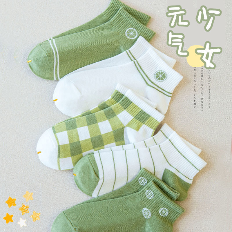 袜子女短袜春秋薄款中筒袜ins潮夏可爱日系短款夏季纯棉春夏女生
