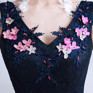 Blue glaze dinner party annual meeting birthday party show host dress