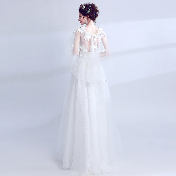 three-dimensional butterfly winter and winter Bridal Wedding Dress