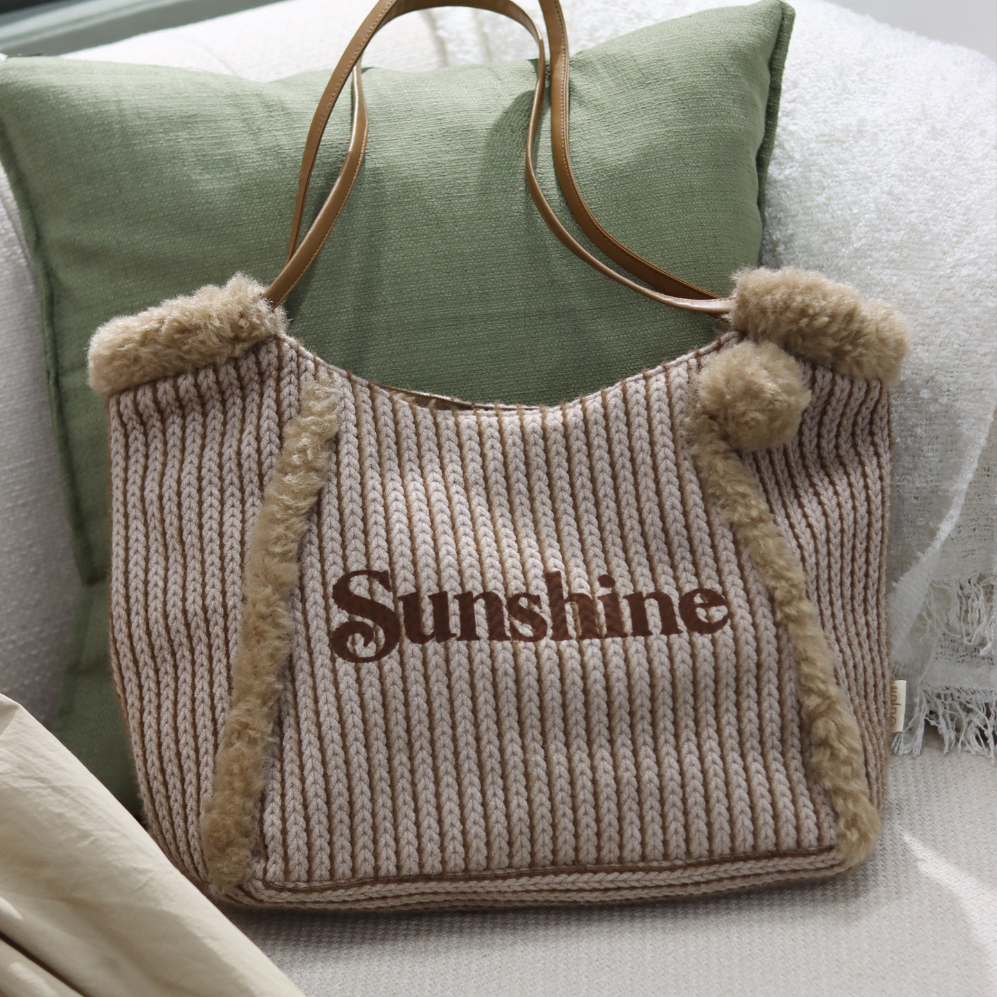 吾尤粒原创秋冬毛线包包针织温暖可爱毛绒大容量单肩包女士托特包,箱包皮具/热销女包/男包,托特包,淘宝优惠券,粉丝福利购,淘宝优惠卷