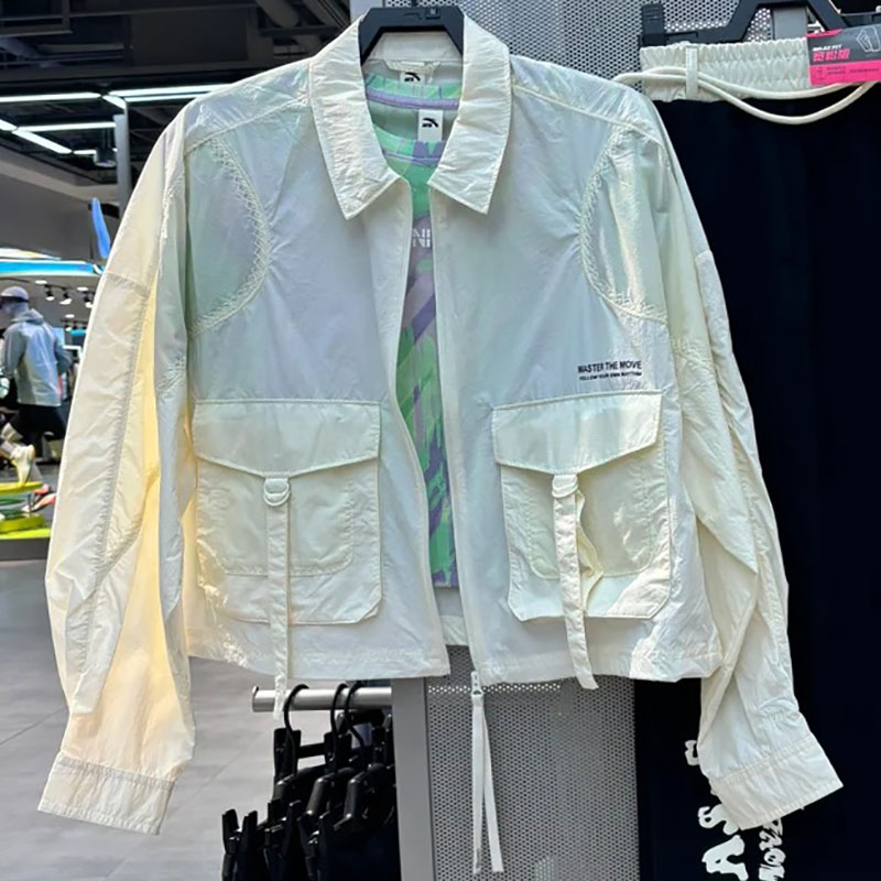 安踏女潮流街舞舞蹈茄克透气外套