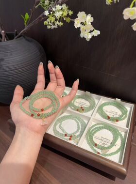 天然东陵玉手链国潮多圈玉石手链福利玉石首饰手串送闺蜜生日礼物
