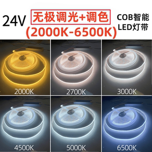 米家智能24V全色温可调光可调亮度COB2000K-6500K智能调节LED灯带