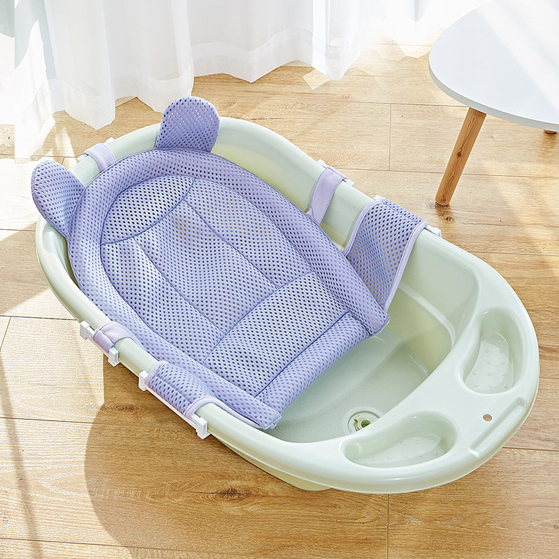 宝宝洗澡浴网婴儿洗澡躺托网洗澡盆躺坐网婴儿网兜洗澡神器通用垫