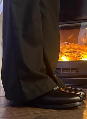 NEWLIGHT小众百搭撞色休闲德训保龄球鞋美式经典复古老钱牛皮皮鞋