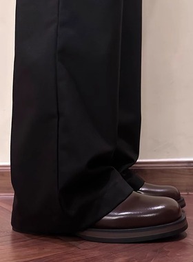 NEWLIGHT简约设计质感休闲通勤皮鞋小众系带方头百搭高级乐福鞋