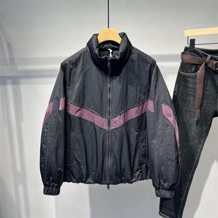 夹克新款 90白鸭绒冬季 撞色拼接宽松保暖外套 羽绒服男士 立领美式