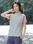 户外登山徒步外穿冰丝背心 透气立领外套2025新款 夏季 马甲女薄款