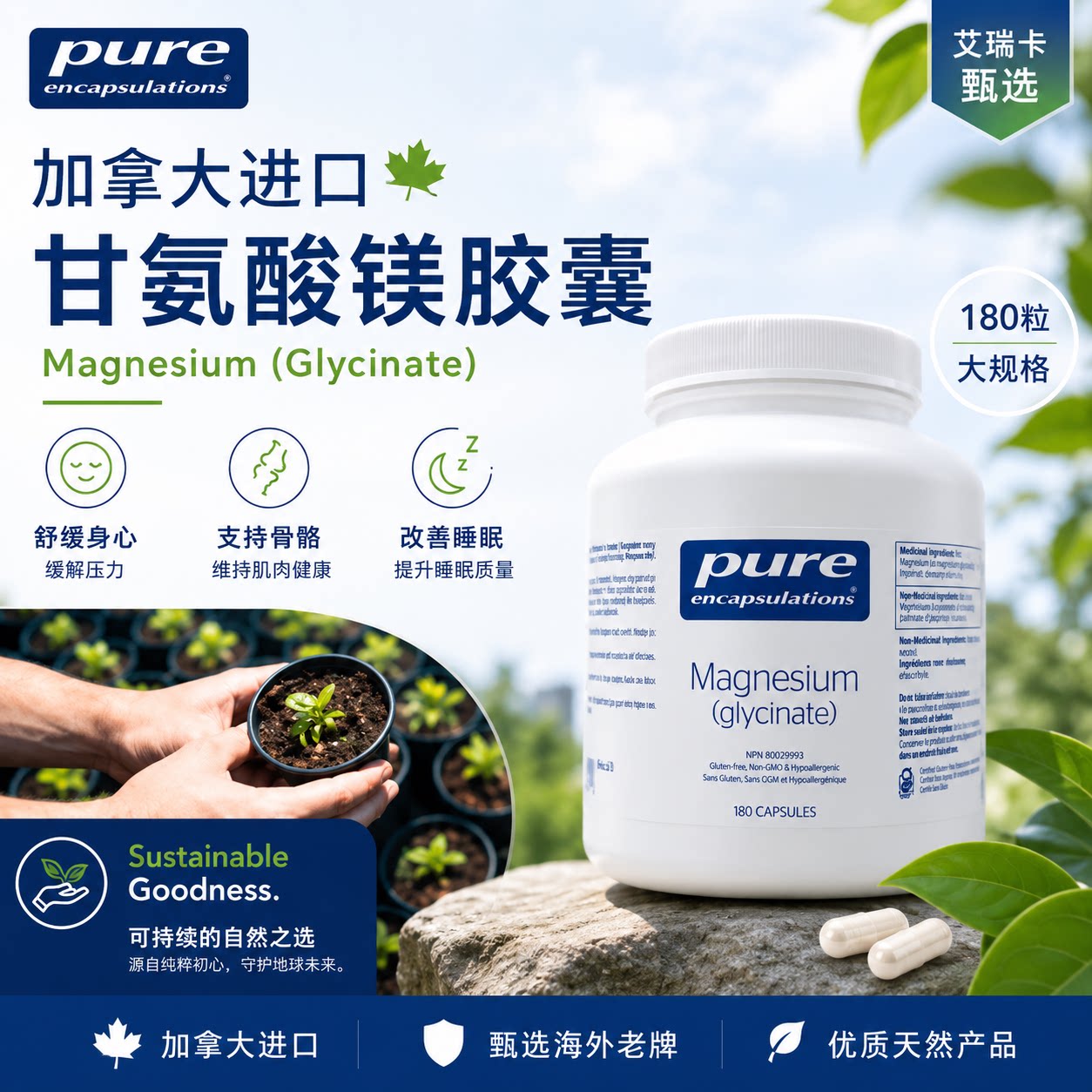 PureEncapsulations甘氨酸镁