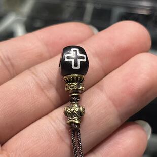 珠改十字复古三通套装线束DIY文玩椰蒂猴头百香籽手串通用配饰