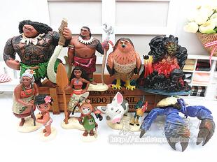 海洋奇缘Moana摩瓦娜莫安娜公主毛伊玩具手办模型公仔摆件礼物