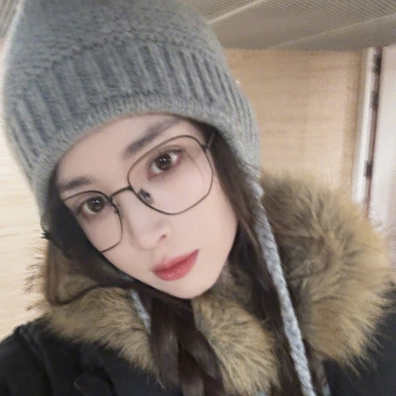 娜扎同款灰色针织毛线帽女冬保暖