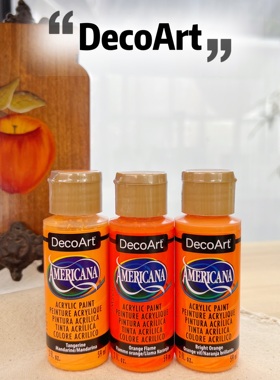 橙色系美国DecoArt原装进口多用哑光石膏手绘丙烯DA颜料