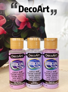 紫色系美国DecoArt原装进口多用哑光石膏手绘丙烯DA颜料