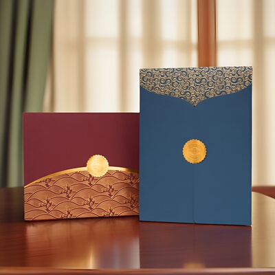 布谷鸟A4证书封套立体浮纹烫金