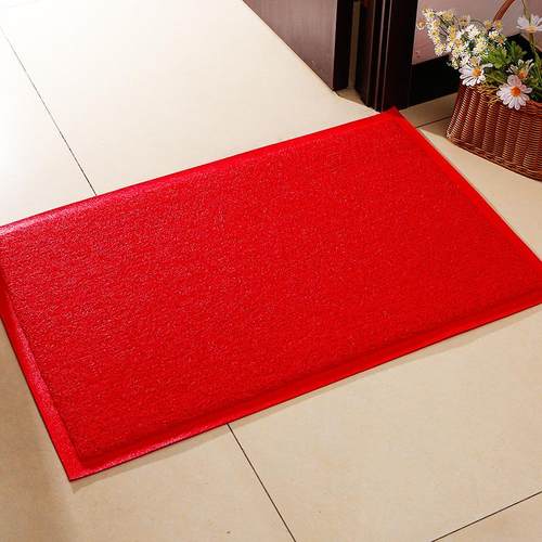 红色无字光板入户地垫