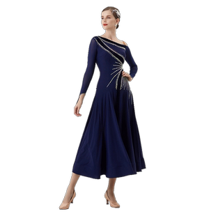 【量身定制】韵舞新款国标摩登舞蹈练习服定制交谊舞华尔兹连衣裙