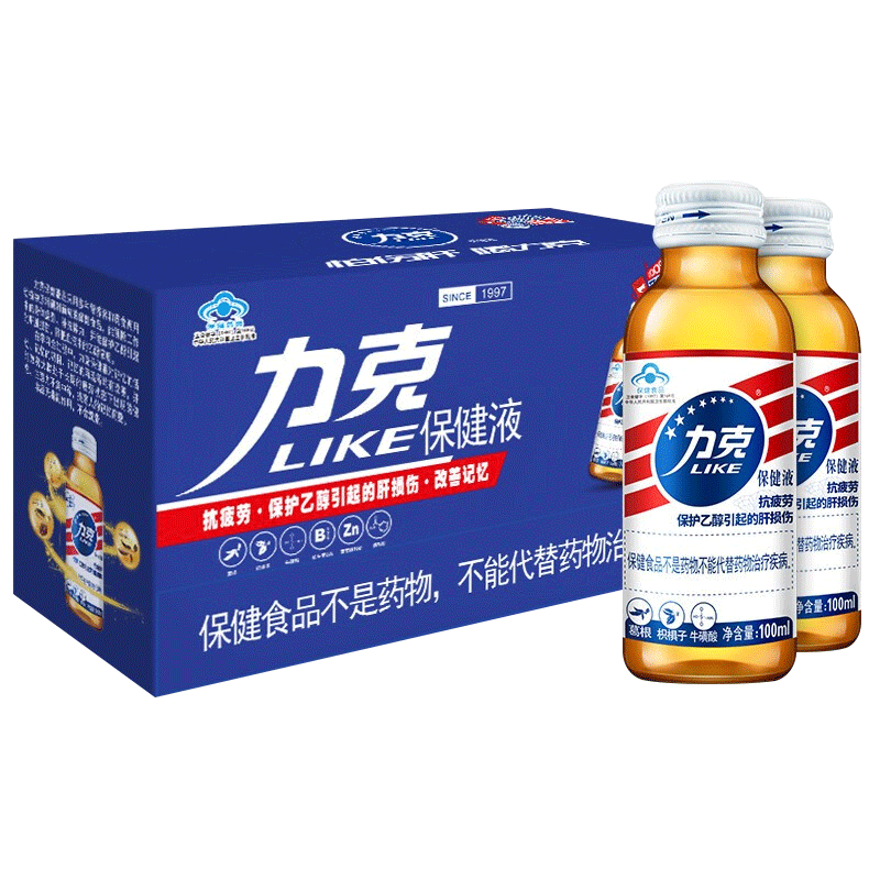 力克保健液抗疲劳改善记忆护肝饮品改善记忆和可合用醒酒解酒药