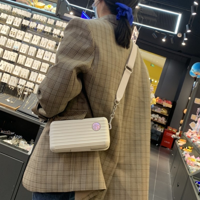 杯子包星巴克硬壳白色8寸小背包