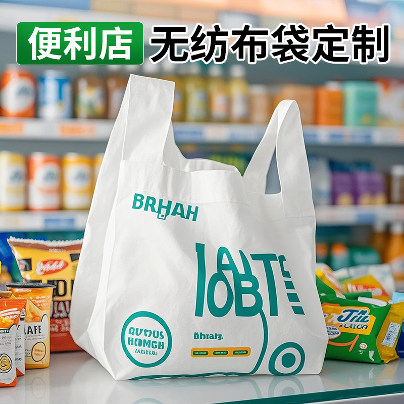 无纺布袋背心袋定制水果打包袋超市母婴药店方便袋便利店印字logo