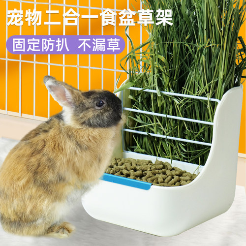 兔子荷兰猪食盆牧草弹簧草架草架