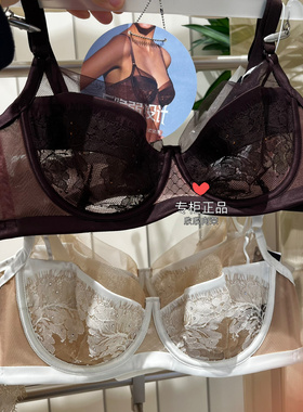 爱慕云之柔羽2025年春夏内衣女3/4薄杯大胸显小蕾丝文胸AM13A721
