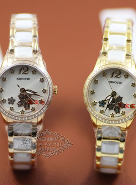 19新款精铁时手表7017白色陶瓷女表镂空机械表防水时尚蓝宝石