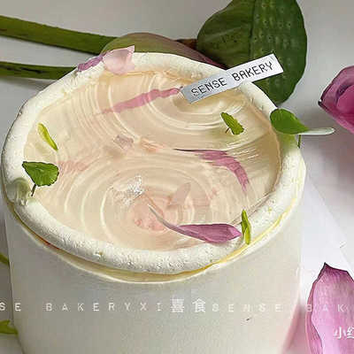 蛋糕装饰硅胶模具水晶果冻水波纹新中式夏季雨天涟漪池塘模具摆件