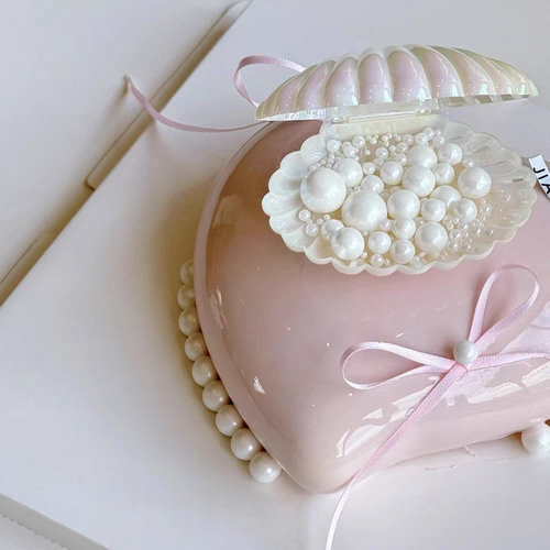 包邮网红ins风慕斯蛋糕硅胶模具樱桃丝带透明水晶糖珍珠梦幻贝壳 - 封面