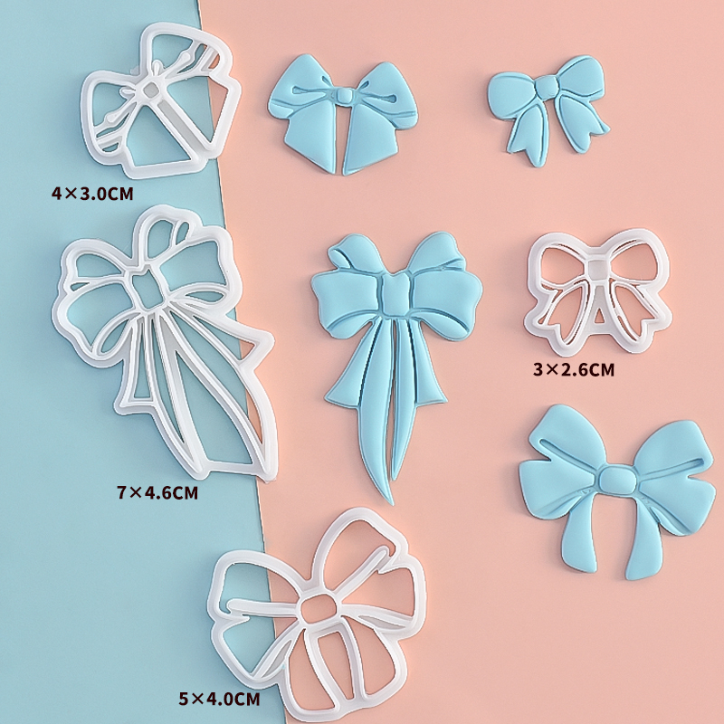 翻糖生日蛋糕烘焙塑料压模蝴蝶结模具多款立体蝴蝶结卡通造型切模