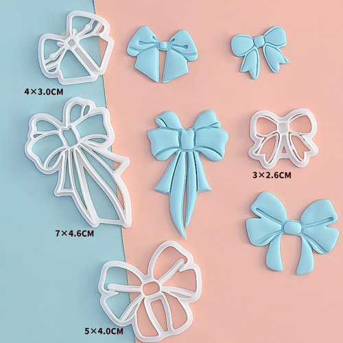 翻糖生日蛋糕烘焙塑料压模蝴蝶结模具多款立体蝴蝶结卡通造型切模
