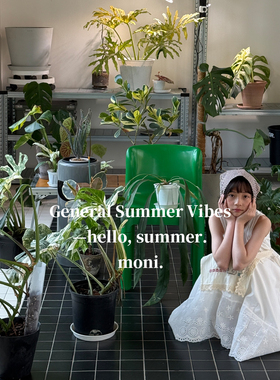 MONI 花房姑娘白色拼接镂空绣花长裙