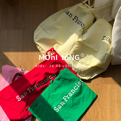 MONI 韩系大容量字母帆布包休闲包