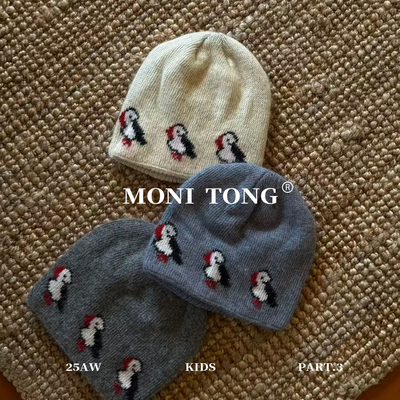 MONI 冰岛寻帽记 兔毛混纺小鸟毛线帽针织帽