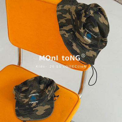 MONI 2款水洗迷彩帽 渔夫帽/平檐棒球帽 大童/成人 中性款