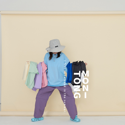 MONI【满2减5】9色多巴胺款色纯棉短袖T恤/2色功能防水速干裤