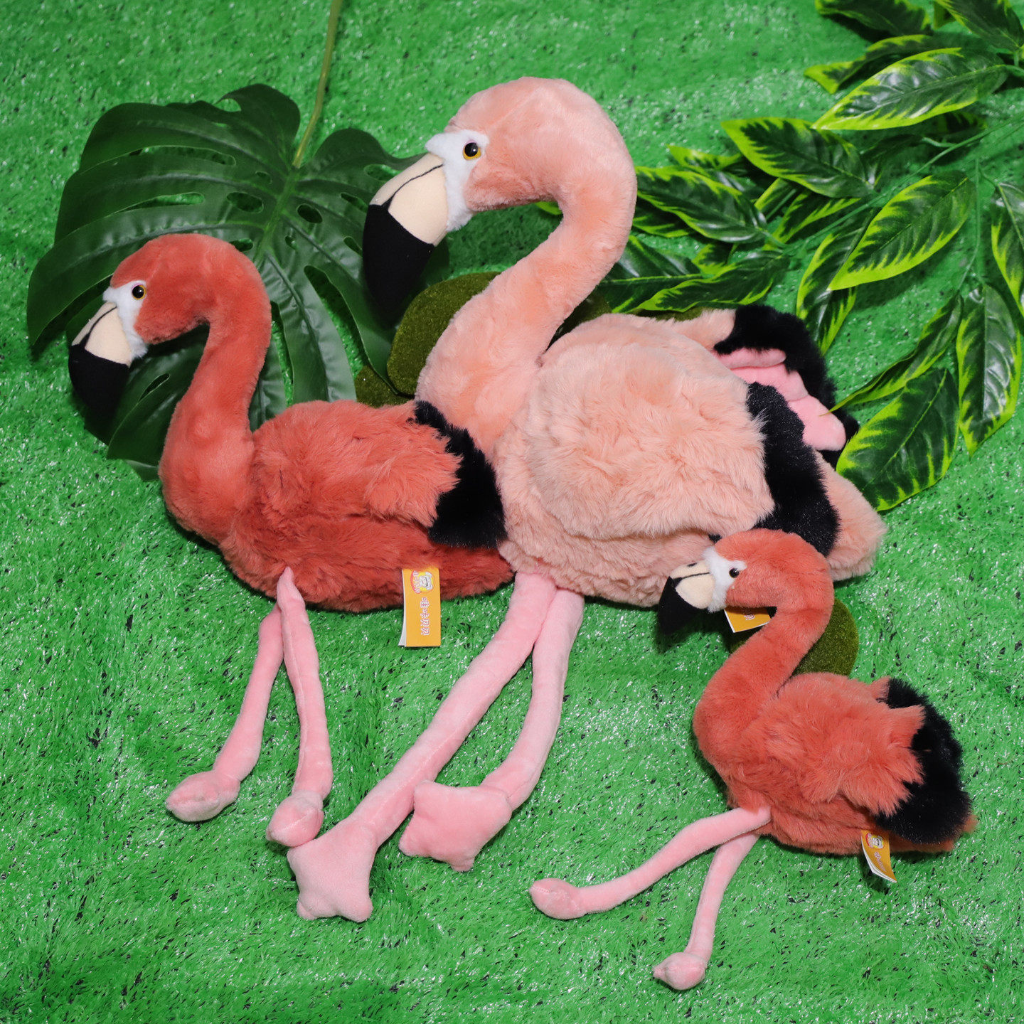 仿真火烈鸟毛绒玩具公仔动物园鸟类玩偶安抚娃娃儿童礼物火烈鸟