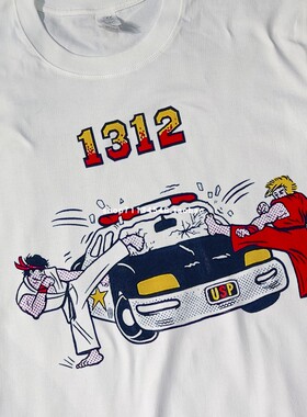 日系复古恶搞街头霸王格斗漫画短袖T恤游戏拳皇夏季男女半袖TEE