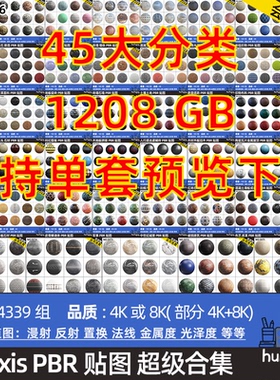 超级合集CGAxis PBR Textures高清写实无缝材质通道贴图 通用JPG