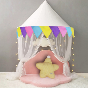 儿童帐篷读书角床头公主房幼儿园环创布置主题墙娃家室内装饰ins