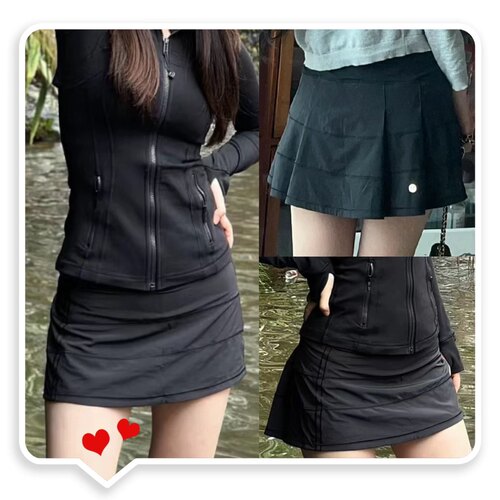 国现 Lululemon 网球裙运动短裙 Pace Rival Mid Rise Skirt