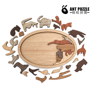 动物蛋Animal Egg高难度超难烧脑椭圆木质异形拼图puzzle益智礼物