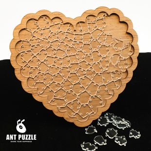 爱心超难自虐烧脑地狱拼图puzzle高难度木质朋友闺密生日礼物心形