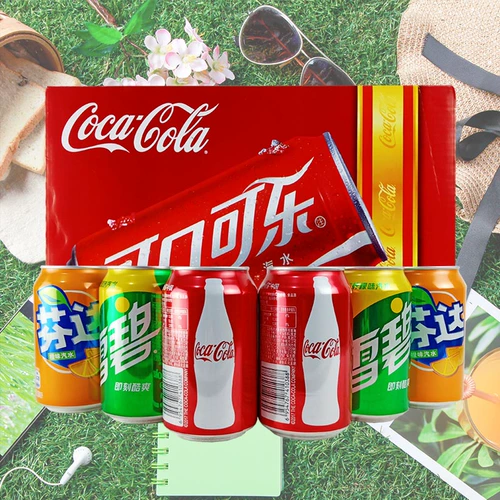 Coca -cola 330 мл *24 банки с полным -ящик прослушивание спрайт -спрайт -газированная газированная напитка Coca -cola Soda 6 может бесплатная доставка