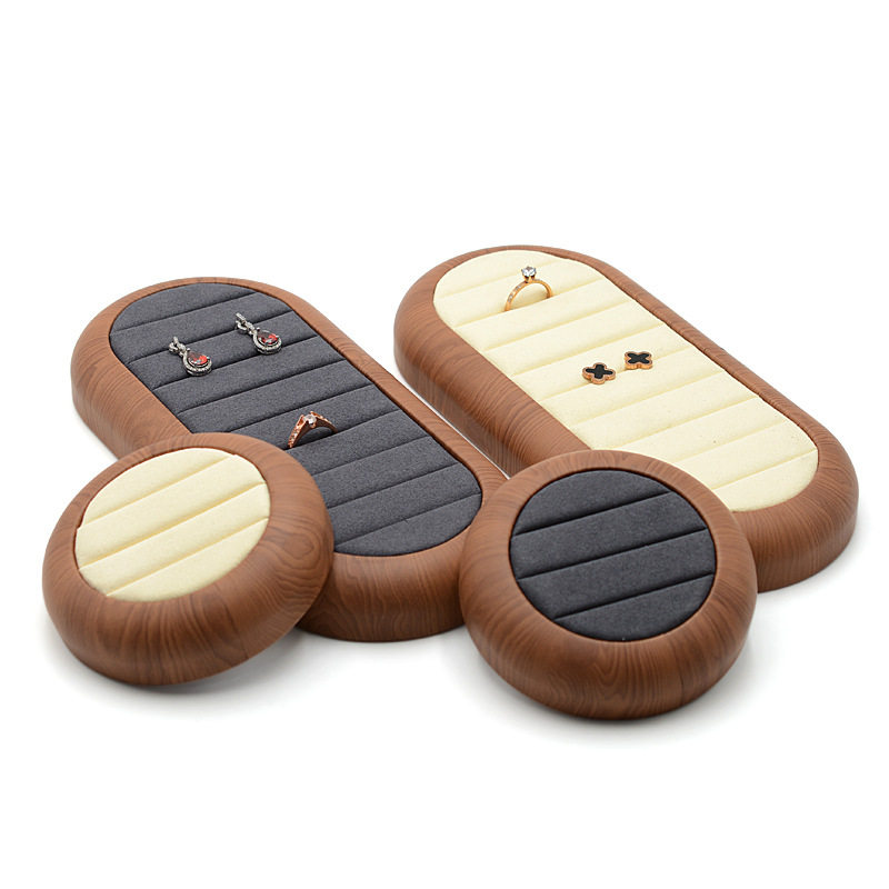 启缘超纤戒指展示盘耳钉展示架首饰陈列道具收纳盒看货摆摊