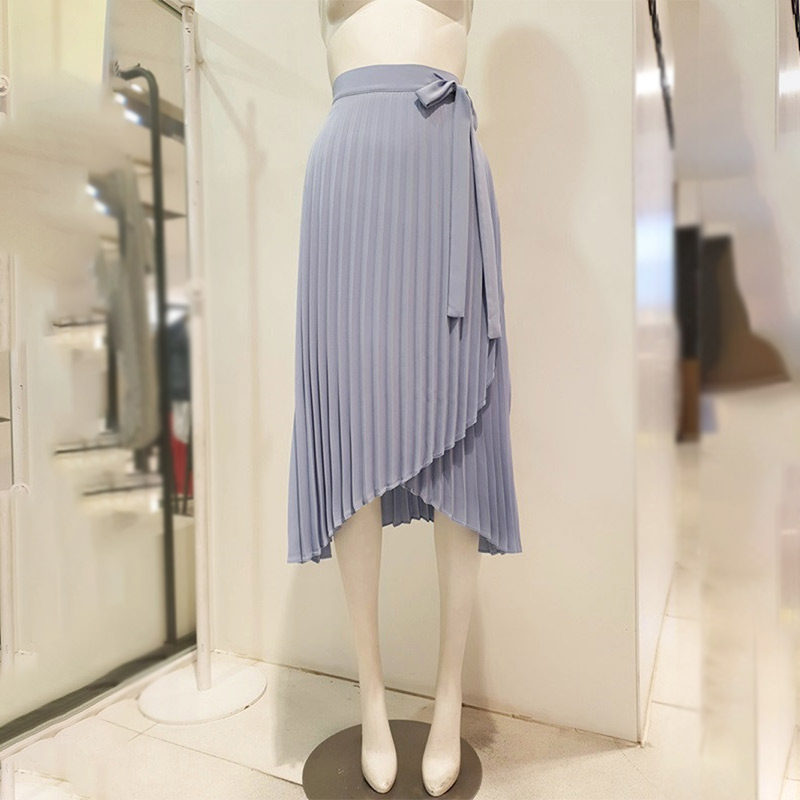 2019 Summer wear Korean Edition fashion Irregular Bouffancy bow Frenum Chiffon Body longuette ins Wild skirtin the Women's clothing/Boutique , Skirts  category - from Buy2taobao.com to provide professional Taobao agent buy service