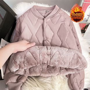 学生校服内胆羽绒棉服女加绒保暖医护棉衣内穿防寒保暖速热棉袄冬